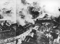 Public domain image: "Burning Warsaw in September 1939"